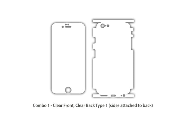 iPhone 6 6s, 6 6s Plus Type 1 and 2 - Clear Protection Series Skins
