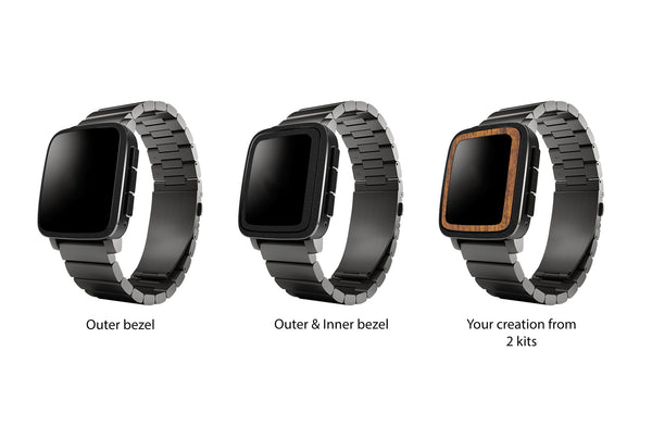 Pebble Time Steel Watch - Leather Series Skins