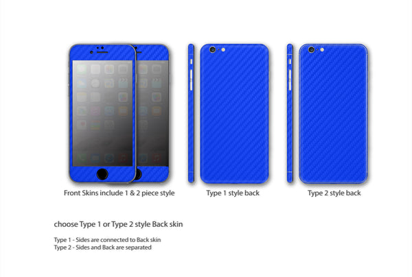 iPhone 6 6s, 6 6s Plus Type 1 and 2  - Carbon Fiber Series Skins