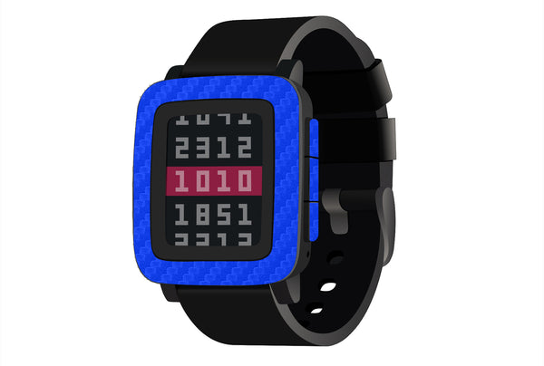 Pebble Time Watch - Carbon Fiber Series Skins