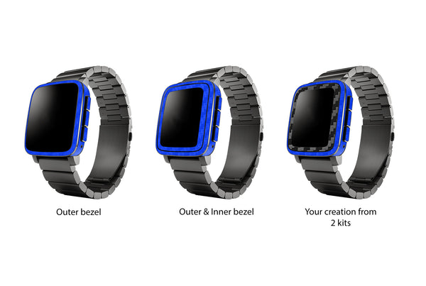 Pebble Time Steel Watch - Carbon Fiber Series Skins