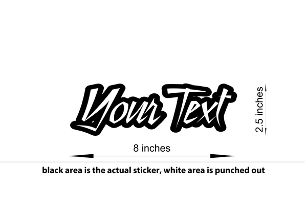 Your TEXT Vinyl Decal Sticker Car Window Bumper CUSTOM 8" Personalized Lettering