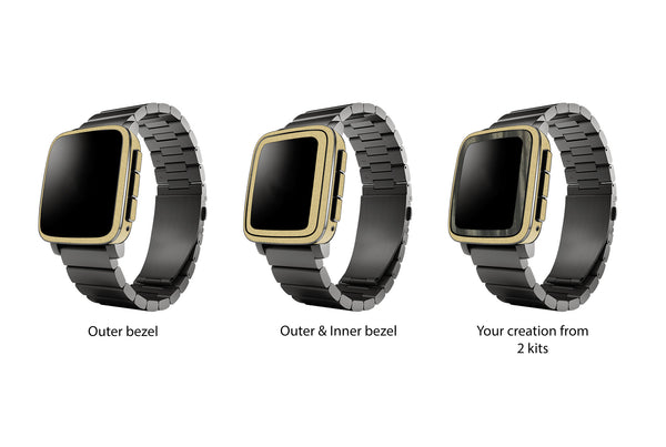 Pebble Time Steel Watch - Matte Metal Series Skins