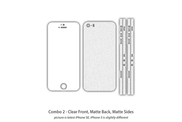 Clear Protection Combo 2 iPhone SE/5S/5 skins Stickerboy