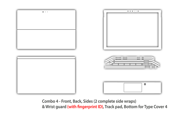 Microsoft Surface Pro 4 Skins - Metal Series