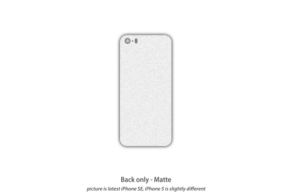Clear Protection Matte Back only iPhone SE/5S/5 skins Stickerboy