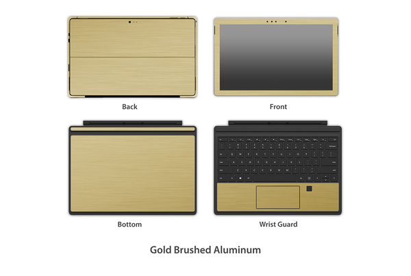 Gold Brushed Surface pro 4 skins stickerboy