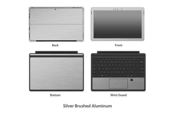 Silver Brushed Surface pro 4 skins stickerboy